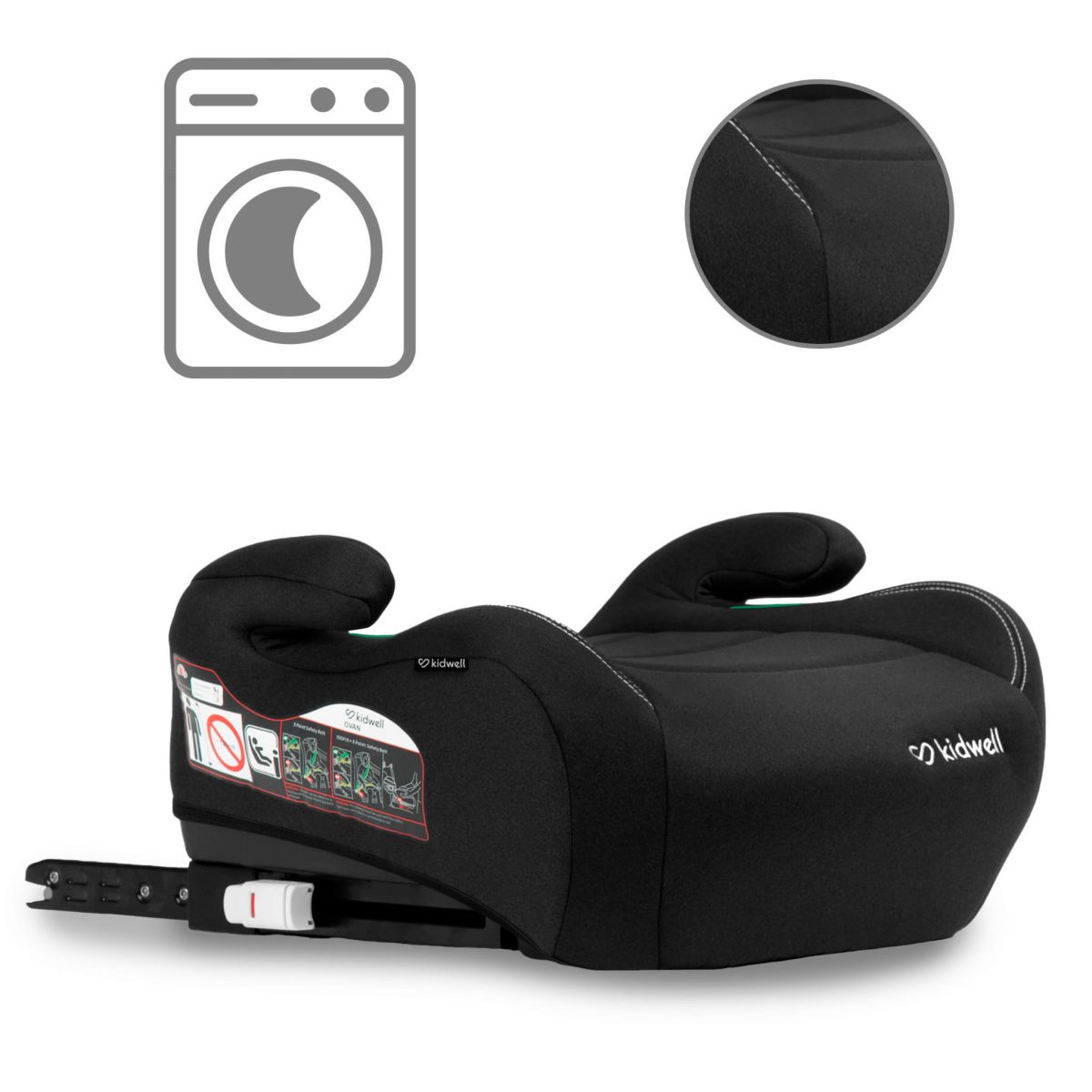 KIDWELL AUTOSJEDALICA OVAN I-SIZE 125-150 CM - BLACK - Slika 4