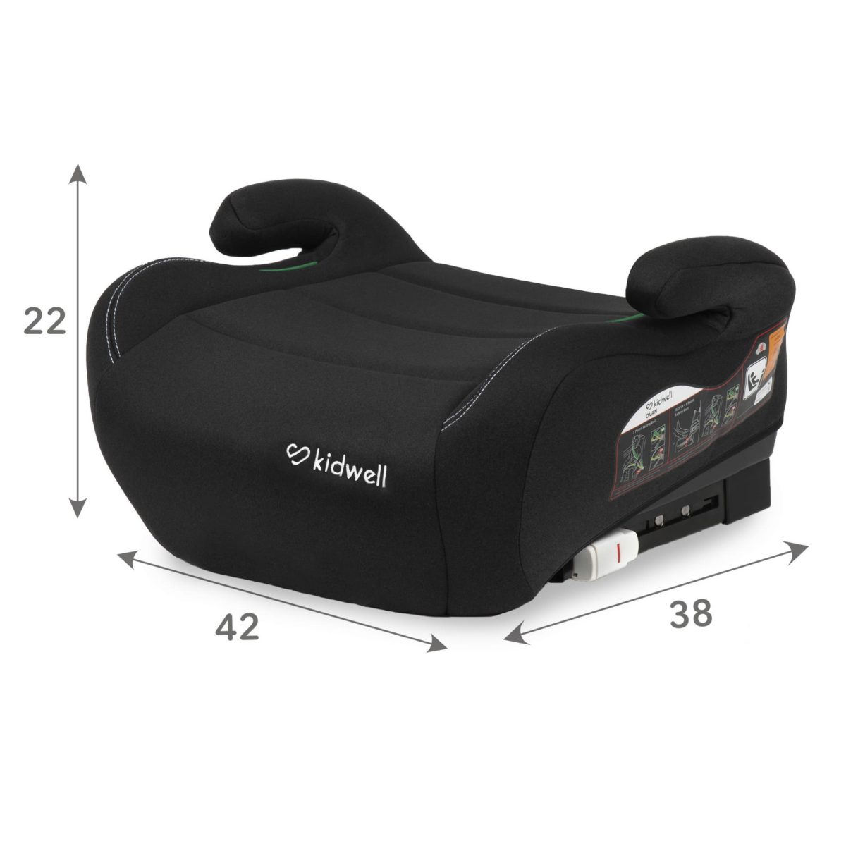 KIDWELL AUTOSJEDALICA OVAN I-SIZE 125-150 CM - BLACK - Slika 3
