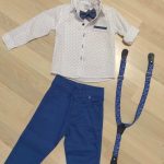 ODIJELO ZA KRŠTENJE TERRY - BIJELO/SVJETLO PLAVO BR. 80