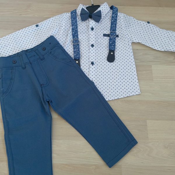 ODIJELO ZA KRŠTENJE TERRY - BIJELO/SVJETLO PLAVO BR. 80
