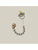 INTERBABY SILIKONSKI DRŽAČ DUDE - PETROL GREY - Slika 3