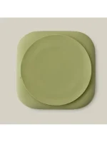 InterBaby silikonski tanjur s vakuumskom podlogom Olive Green - Slika 3
