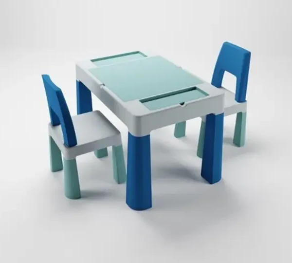 TEGA BABY SET DJEČJEG NAMJEŠTAJA ( STOL I 2 STOLICE ) TEGGI MULTIFUN - TURQUOISE/NAVY/GREY