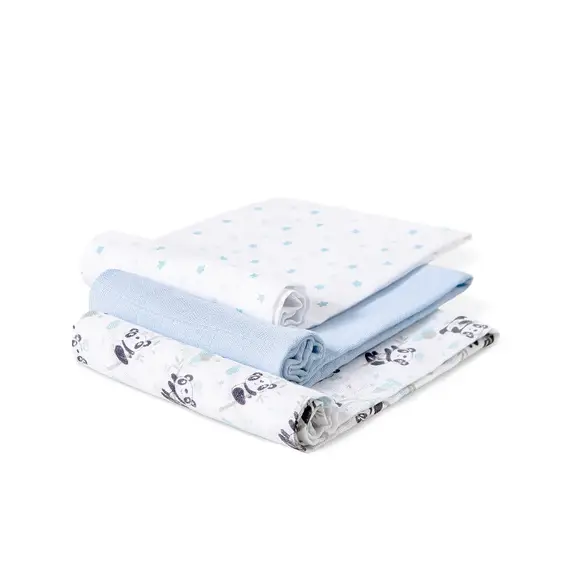 TETRA PELENE INTERBABY PANDA PLAVO 80X80 - 3 KOM