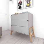 KOMODA S 3 LADICE BELLAMY LOTTA - GREY - Slika 4