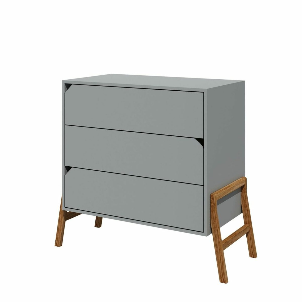 KOMODA S 3 LADICE BELLAMY LOTTA - GREY - Slika 1