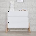 KOMODA S 3 LADICE BELLAMY LOTTA - WHITE - Slika 2