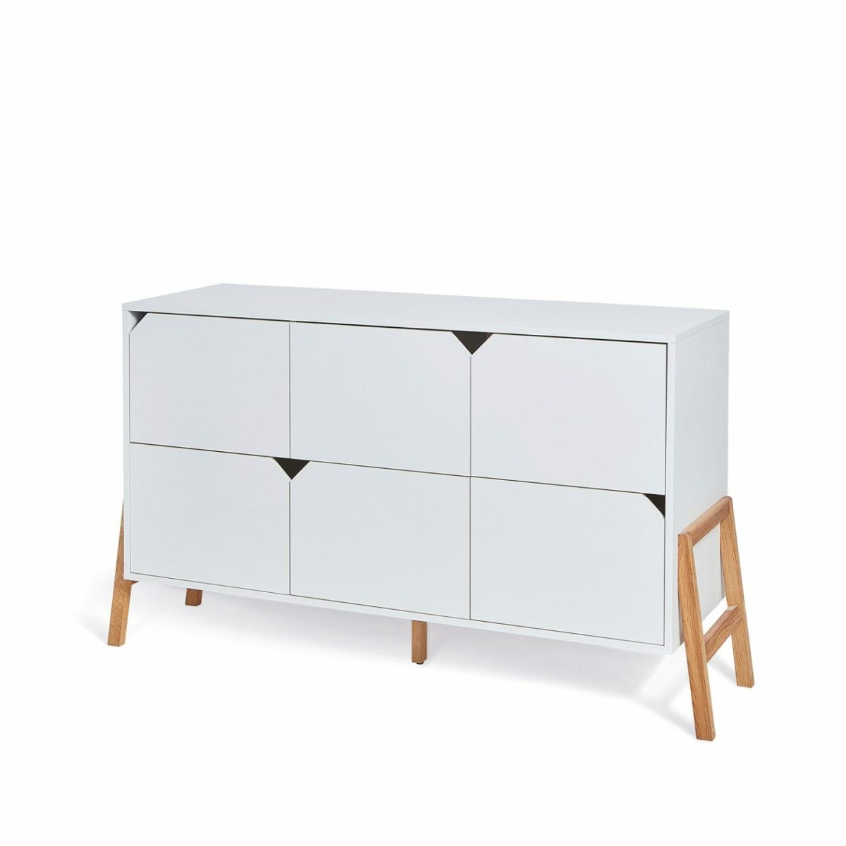 KOMODA S 6 LADICA BELLAMY LOTTA - WHITE - Slika 3