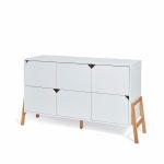 KOMODA S 6 LADICA BELLAMY LOTTA - WHITE - Slika 3