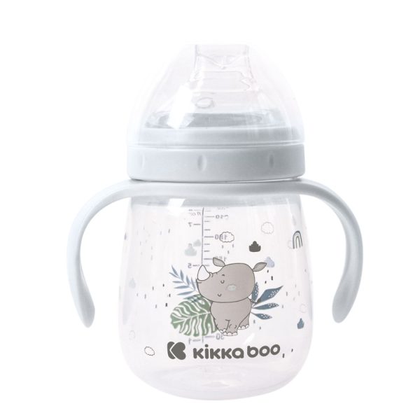 KIKKA BOO BOČICA SA SILIKONSKIM USNIKOM 240 ML - SAVANNA BLUE