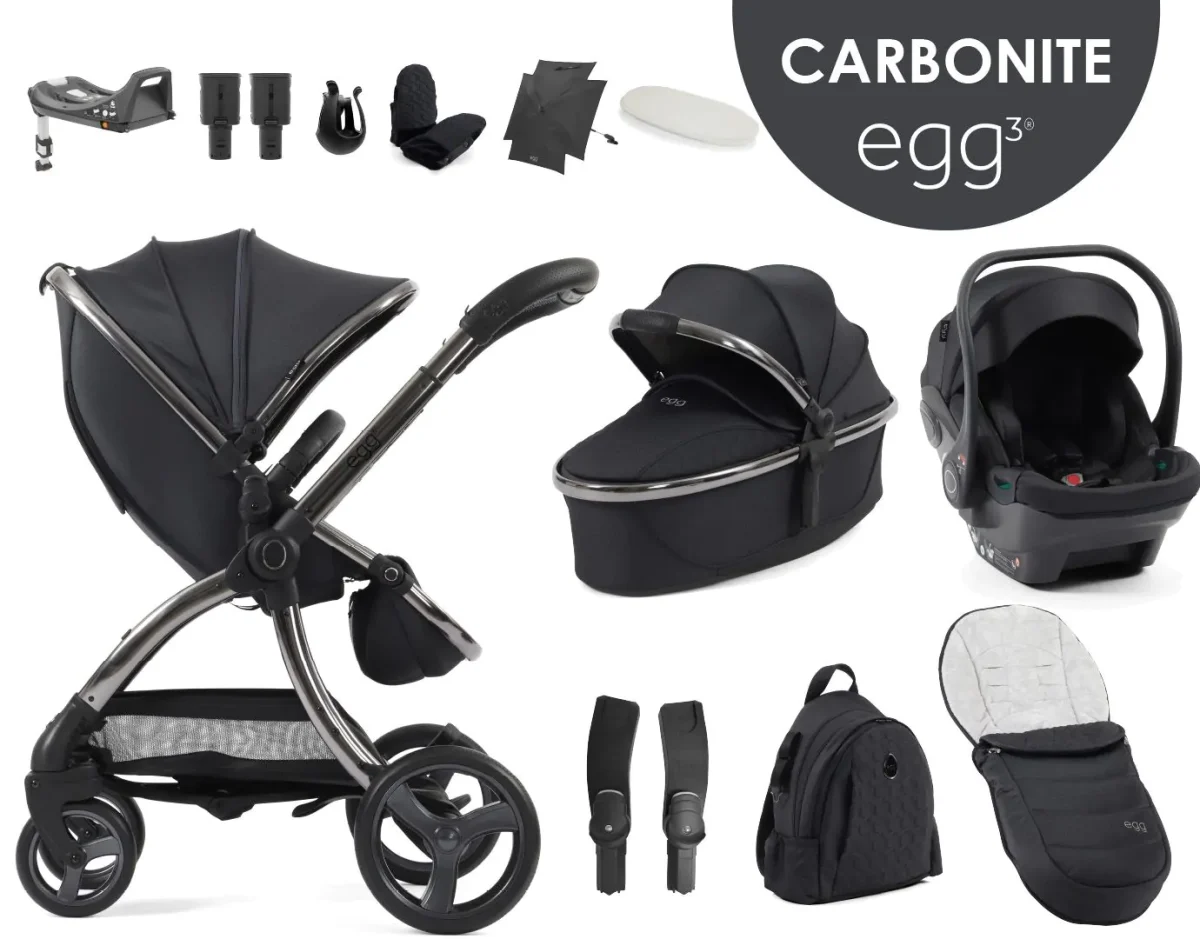 egg3® dječja kolica 12u1 - Carbonite - Slika 1