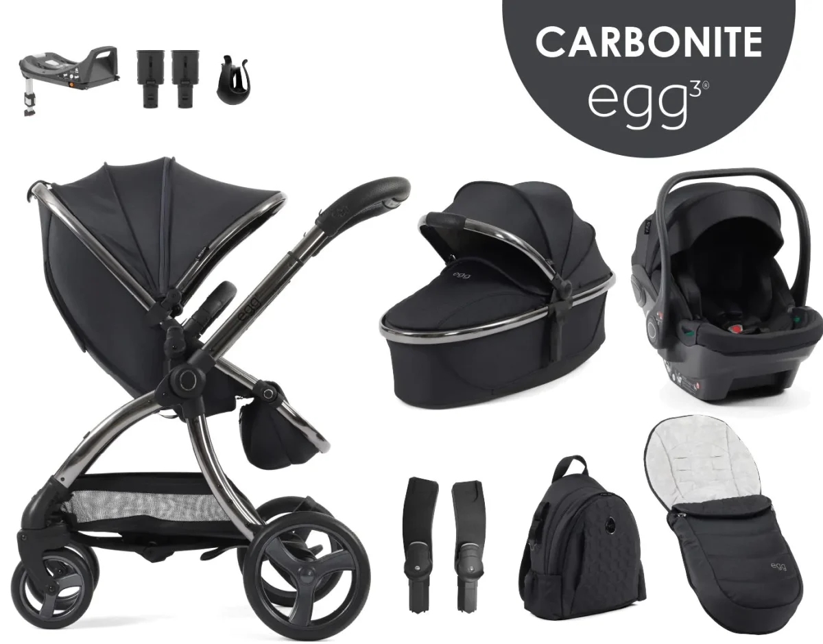 egg3® dječja kolica 9u1 - Carbonite - Slika 1