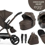 egg3® dječja kolica 6u1 - Chocolate Velvet