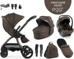 egg3® dječja kolica 9u1 - Chocolate Velvet