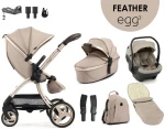 egg3® dječja kolica 9u1 - Feather