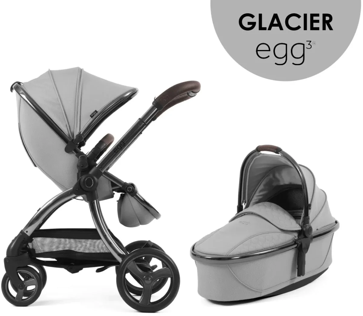 egg3® dječja kolica 2u1 - Glacier - Slika 1