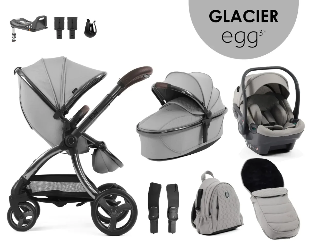egg3® dječja kolica 9u1 - Glacier - Slika 1
