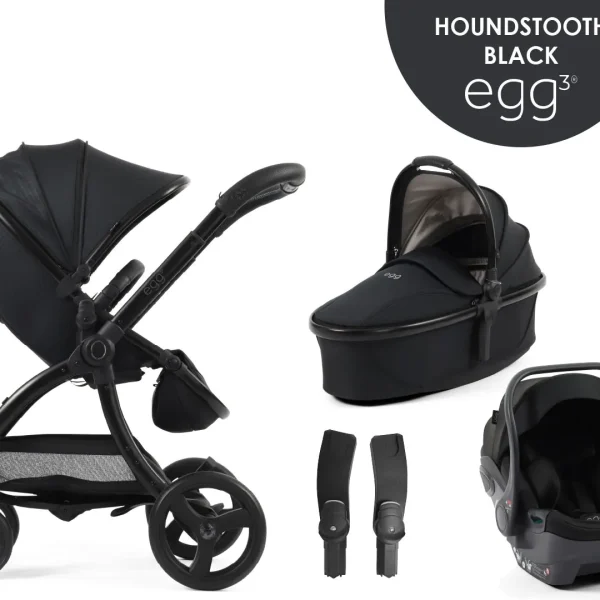 egg3® dječja kolica 4u1 - Special Edition Houndstooth Black