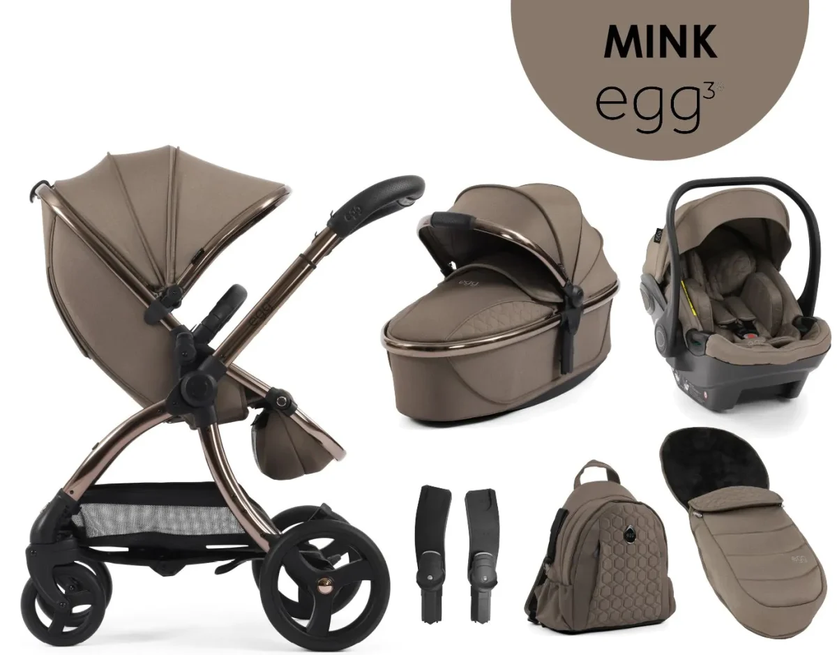 egg3® dječja kolica 6u1 - Mink - Slika 1