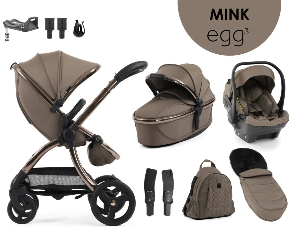 egg3® dječja kolica 9u1 - Mink - Slika 1