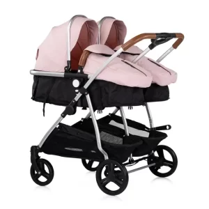 CHIPOLINO DJEČJA KOLICA ZA BLIZANCE ILI DVOJE DJECE DUO SMART - PINK MARSHMELLOW - Slika 12
