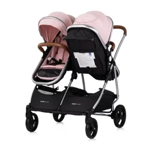 CHIPOLINO DJEČJA KOLICA ZA BLIZANCE ILI DVOJE DJECE DUO SMART - PINK MARSHMELLOW - Slika 13