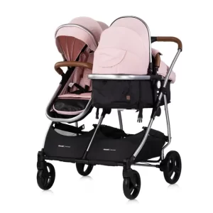 CHIPOLINO DJEČJA KOLICA ZA BLIZANCE ILI DVOJE DJECE DUO SMART - PINK MARSHMELLOW - Slika 11