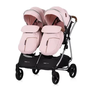 CHIPOLINO DJEČJA KOLICA ZA BLIZANCE ILI DVOJE DJECE DUO SMART - PINK MARSHMELLOW - Slika 4