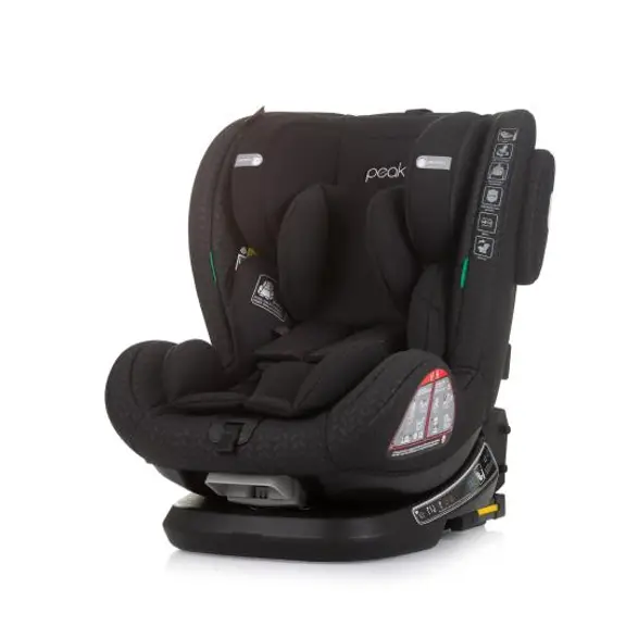 Chipolino autosjedalica I-SIZE 40-150 cm ISOFIX 360 "PEAK" obsidian