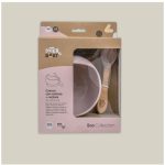 INTERBABY SILIKONSKA ZDJELICA + ŽLICA - DARK PINK - Slika 5