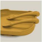 INTERBABY SILIKONSKI SET PRIBORA ZA JELO - EARTH OCHER - Slika 4