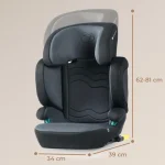 KINDERKRAFT AUTOSJEDALICA XPAND 2 I-SIZE ISOFIX 100-150 CM - ROCKET GREY - Slika 6