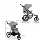 KINDERKRAFT SPORTSKA KOLICA S TRI KOTAČA HELSI - DUST GREY - Slika 4