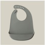 SILIKONSKI PODBRADAK ZA BEBE INTERBABY - PETROL GREY - Slika 3