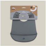 SILIKONSKI PODBRADAK ZA BEBE INTERBABY - PETROL GREY