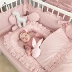 MIMINU POSTELJINA ZA BEBE 2 ELEM. - ROYAL PUDER ROZA - Slika 5