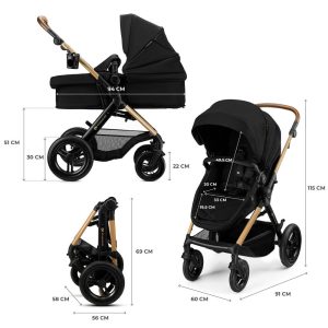 Kinderkraft Kolica Moov 2 XL 3u1 MINK PRO, Pure Black - Slika 10