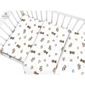 Miminu posteljina set 2. elem za krevetić Medvjedići bež (za krevetić 120x60 cm)