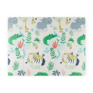PETITE&MARS Dvostrana podloga za igru Campy, Jungle&Hexagon 197x147 cm