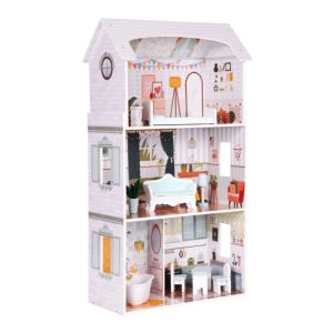 Ecotoys Drvena kućica za lutke Alice s namještajem - Slika 4