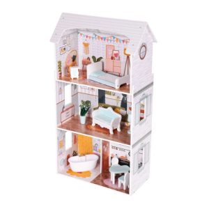 Ecotoys Drvena kućica za lutke Alice s namještajem - Slika 6