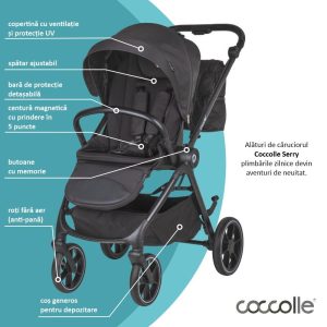 COCCOLLE SERRY 2U1 KOLICA - JET BLACK - Slika 12