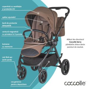 COCCOLLE SERRY 2U1 KOLICA - LIGHT TAUPE - Slika 13