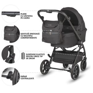 COCCOLLE SERRY 2U1 KOLICA - JET BLACK - Slika 14
