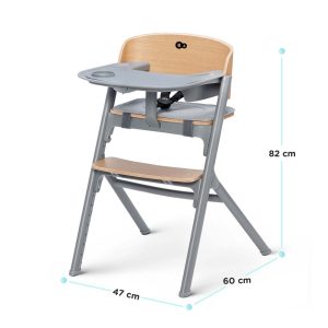 Kinderkraft Hranilica Livy Wood + njihaljka Calmee siva - Slika 7