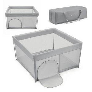 Kinderkraft dječja igraonica/vrtić ZIKI 126,5x126,5x69,5 cm, siva - Slika 5