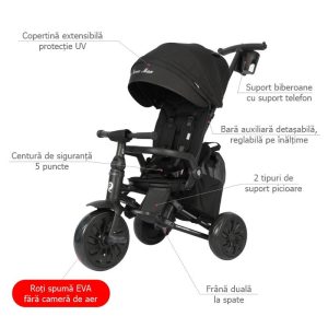 QPLAY NOVA MAX SKLOPIVI TRICIKL - BLACK - Slika 8