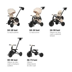 QPLAY NOVA MAX SKLOPIVI TRICIKL - BEIGE - Slika 9