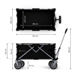 Kinderkraft Sklopiva kolica za plažu ROLLSTER 90x58 cm, Mystic Black - Slika 9