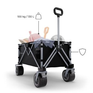 Kinderkraft Sklopiva kolica za plažu ROLLSTER 90x58 cm, Mystic Black - Slika 10